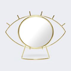 Зеркало настольное Cyclops, золотое, DOIY