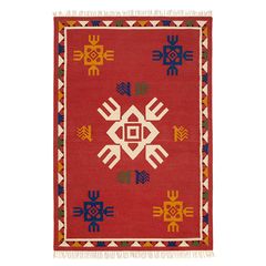 Ковер из шерсти по мотивам чувашских орнаментов из коллекции Cultural Heritage, 200х300 см, Tkano