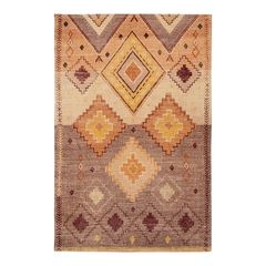 Ковер из хлопка с этническим орнаментом цвета лаванды из коллекции Ethnic, 120х180 см, Tkano