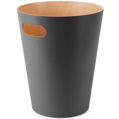 Корзина для мусора Woodrow, 7,5 л, темно-серая, UMBRA