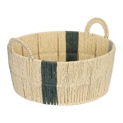 Корзина плетеная круглая Bodhran Sage из коллекции Ethnic, размер L, Tkano