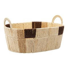 Корзина плетеная овальная Bodhran Chocolate из коллекции Ethnic, размер L, Tkano