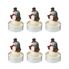 Набор декоративных свечей Festive snowman из коллекции New Year Essential, 6 шт., Tkano