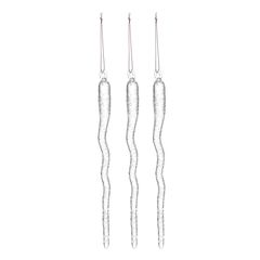 Набор ёлочных украшений Melting icicles из коллекции New Year Essential, 3 шт., Tkano