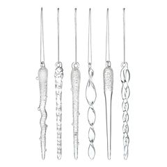 Набор ёлочных украшений Fancy icicles из коллекции New Year Essential, 6 шт., Tkano