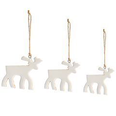 Набор елочных украшений Santa reindeers из коллекции New Year Essential, 3 шт., Tkano