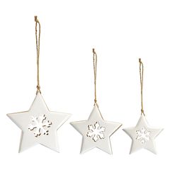 Набор елочных украшений Winter stars из коллекции New Year Essential, 3 шт., Tkano