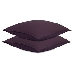 Набор наволочек из стираного перкаля сливового цвета из коллекции Essential, 70х70 см, Tkano