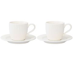 Набор чашек с блюдцами Soft Ripples, Dual Glazing, 125 мл, 2 шт., Liberty Jones