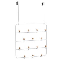Органайзер для аксессуаров надверный Estique, 20,3x10,6x32 см, белый, UMBRA