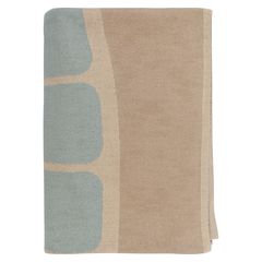 Плед из хлопка с рисунком Tea plantation из коллекции Terra, 130х180 см, Tkano