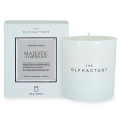Свеча ароматическая The Olphactory, White Insignia, Majestic Symphony, 60 ч, Ambientair