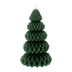 Свеча декоративная Origami зеленого цвета из коллекции New Year Essential, 19 см, Tkano