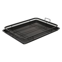 Противень для запекания с решеткой-гриль Roast Masters, 36х45 см, черный, Liberty Jones