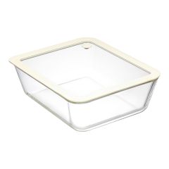 Контейнер для запекания и хранения с вакуумным эффектом Vacuum Glass, 2,6 л, молочный, Smart Solutions