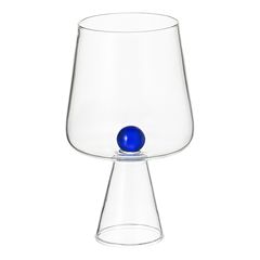 Бокал для вина Orb, 400 мл, прозрачный/синий, Liberty Jones