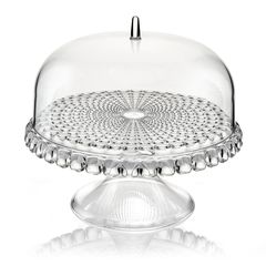 Блюдо для торта с крышкой Tiffany, 30 см, прозрачное, Guzzini