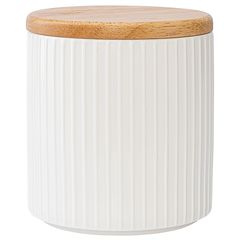 Банка для хранения с крышкой из каучукового дерева Soft Ripples, Dual Glazing, 750 мл, Liberty Jones