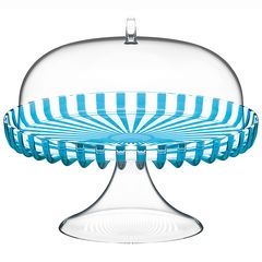 Блюдо для торта с крышкой Dolcevita, 31 см, бирюзовое, Guzzini