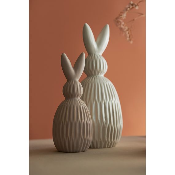 Декор из фарфора бежевого цвета Trendy Bunny из коллекции Essential, 9,2х9,2x22,6 см, Tkano, изображение 6