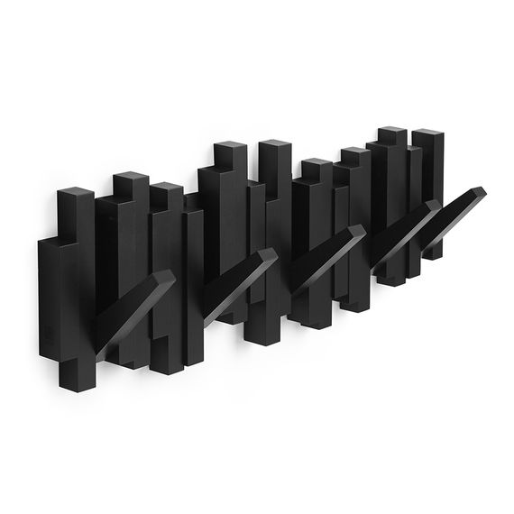 Вешалка настенная Sticks, 49,3 см, черная, 5 крючков, UMBRA, изображение 9