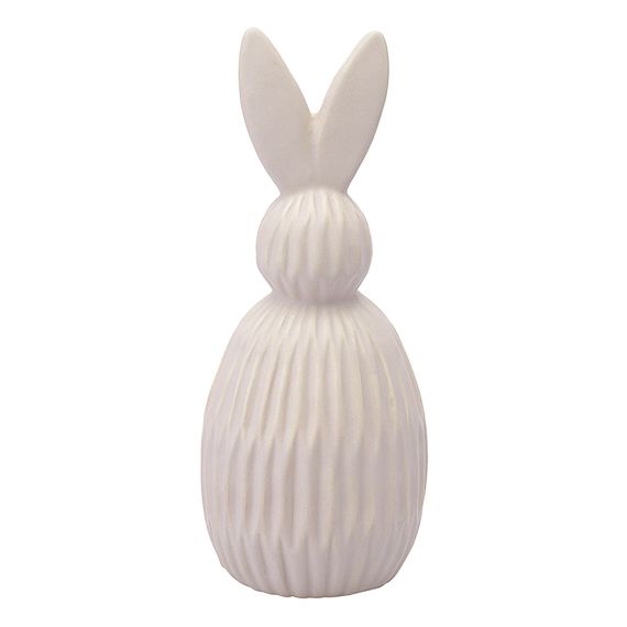 Декор из фарфора бежевого цвета Trendy Bunny из коллекции Essential, 9,2х9,2x22,6 см, Tkano