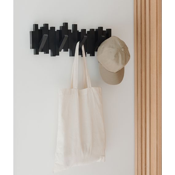 Вешалка настенная Sticks, 49,3 см, черная, 5 крючков, UMBRA, изображение 3