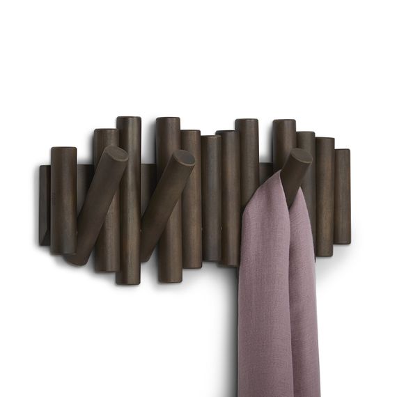 Вешалка настенная Picket, 5 крючков, состаренный орех, UMBRA, изображение 3