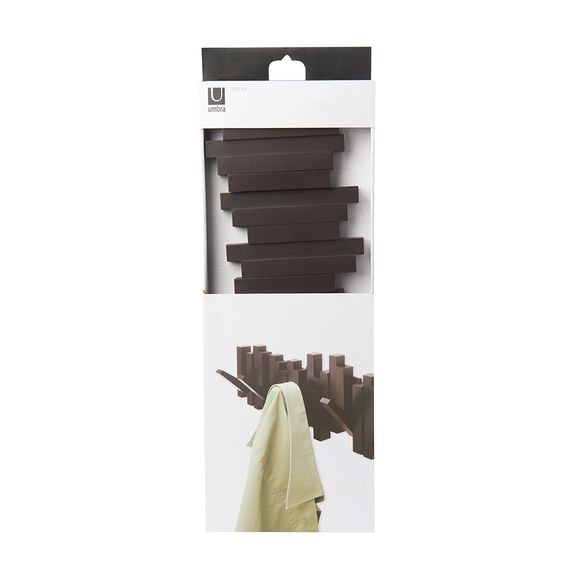 Вешалка настенная Sticks, 49,3 см, эспрессо, 5 крючков, UMBRA, изображение 2