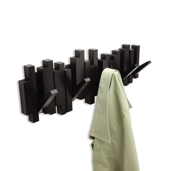 Вешалка настенная Sticks, 49,3 см, черная, 5 крючков, UMBRA, изображение 5