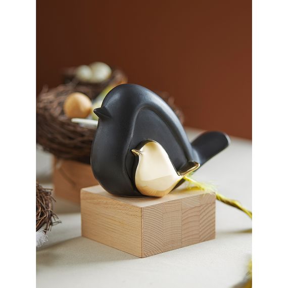 Декор из фарфора Black Birdie из коллекции Essential, 14,5х6x10 см, Tkano, изображение 5
