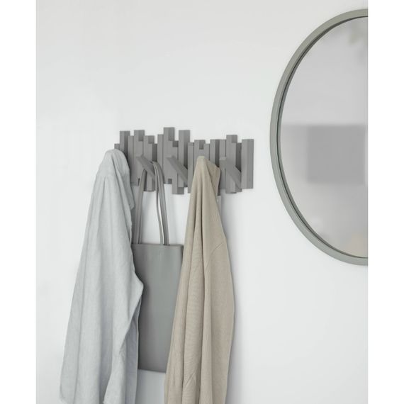 Вешалка настенная Sticks, 49,3 см, серая, 5 крючков, UMBRA, изображение 2