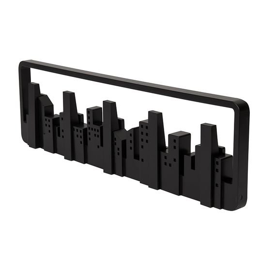 Вешалка настенная Skyline, 50 см, черная, 5 крючков, UMBRA, изображение 7