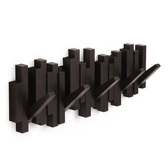 Вешалка настенная Sticks, 49,3 см, эспрессо, 5 крючков, UMBRA, изображение 9