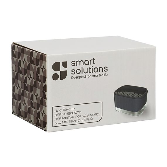 Диспенсер для жидкости для мытья посуды Nori, 350 мл, темно-серый, Smart Solutions, изображение 6