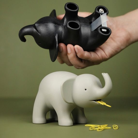 Диспенсер для скотча Elephant, серый, QUALY, изображение 2
