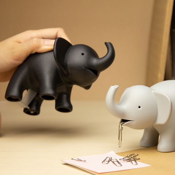 Диспенсер для скотча Elephant, черный, QUALY, изображение 2