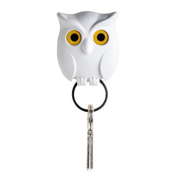 Держатель для ключей Night Owl, белый, QUALY