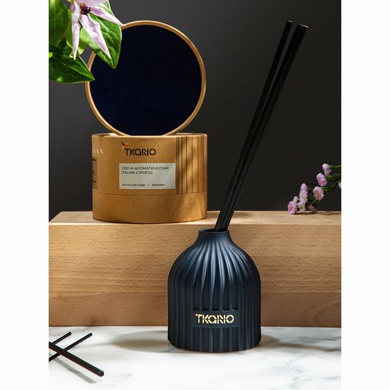 Диффузор ароматический Green tea & Pear blossom из коллекции Edge, 200 мл, тёмно-синий, Tkano, изображение 8