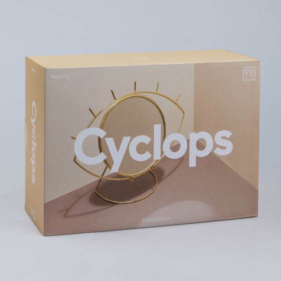 Зеркало настольное Cyclops, золотое, DOIY, изображение 6