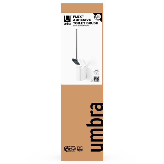 Ершик для туалета с держателем Flex Adhesive, белый, UMBRA, изображение 13