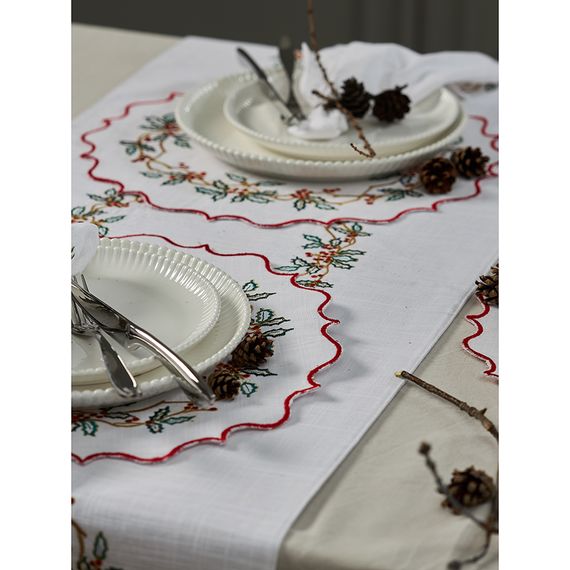Дорожка на стол Festive wreath из коллекции New Year Essential, 45х150 см, Tkano, изображение 10