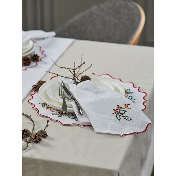 Дорожка на стол Festive wreath из коллекции New Year Essential, 45х150 см, Tkano, изображение 7