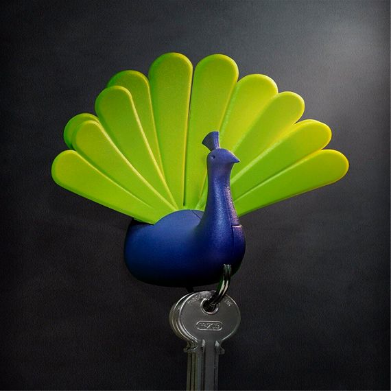Ключница Peacock, синяя/зеленая, QUALY, изображение 3