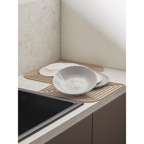 Коврик для сушки посуды Dry Flex, 34,5х31,5 см, бежевый, Smart Solutions, изображение 3