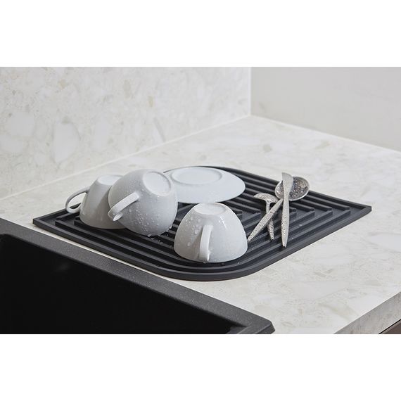 Коврик для сушки посуды Dry Flex, 34,6х44,6 см, темно-серый, Smart Solutions, изображение 7