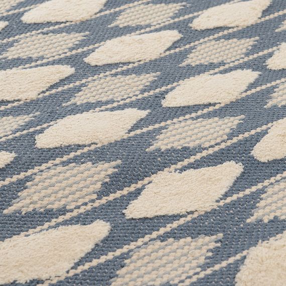 Ковер из хлопка синего цвета Argyle из коллекции Ethnic, 160х230 см, Tkano, изображение 5