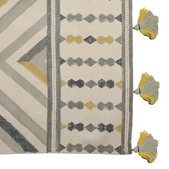 Ковер из хлопка с контрастным узором и кисточками из коллекции Ethnic, 200х300 см, Tkano, изображение 10
