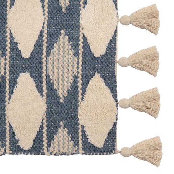 Ковер из хлопка синего цвета Argyle из коллекции Ethnic, 70х160 см, Tkano, изображение 7