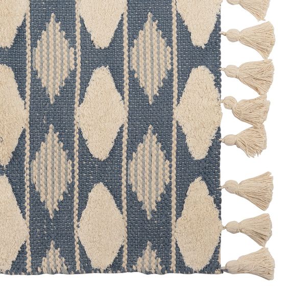 Ковер из хлопка синего цвета Argyle из коллекции Ethnic, 160х230 см, Tkano, изображение 6